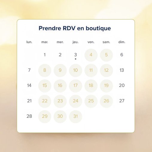 Calendrier de prise de rendez-vous en boutique