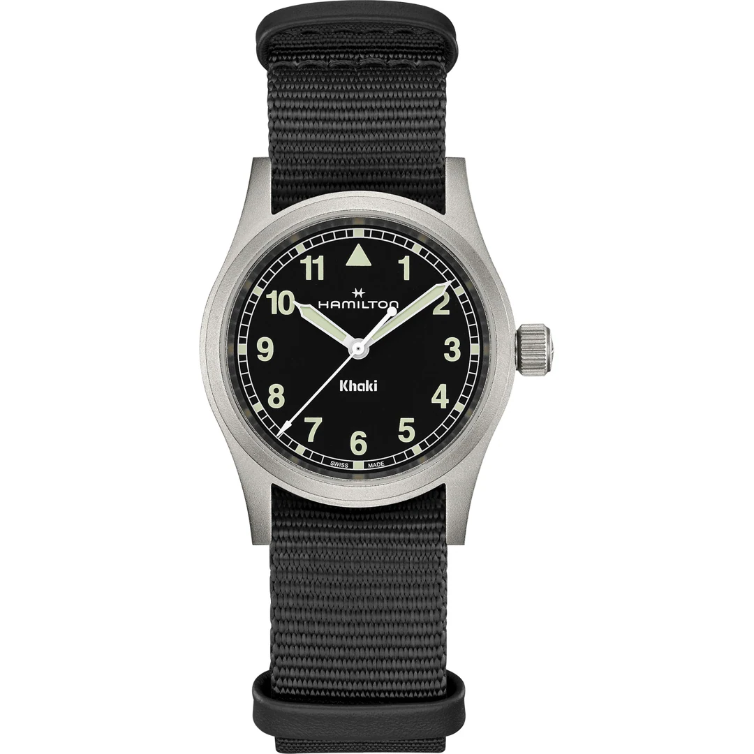 Montre Hamilton Khaki Field Quartz 33mm, cadran noir