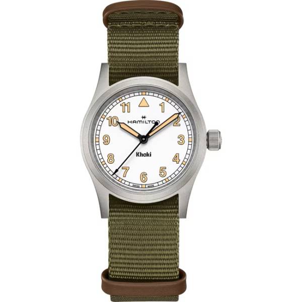 Montre Hamilton Khaki Field Quartz 33mm, cadran blanc