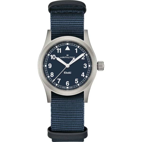 Montre Hamilton Khaki Field Quartz 33mm, cadran bleu