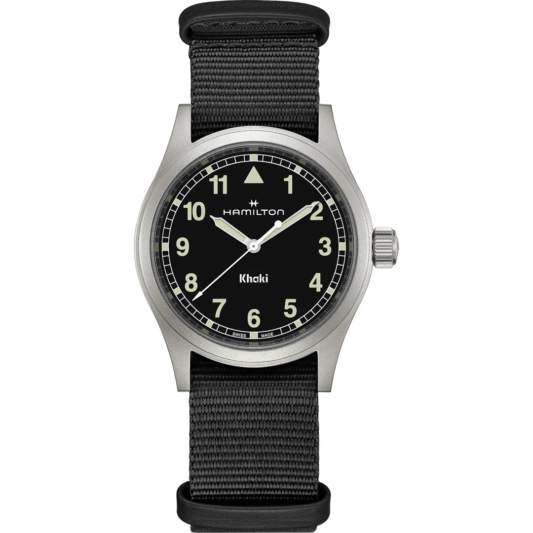 Montre Hamilton Khaki Field Quartz 38mm, cadran noir