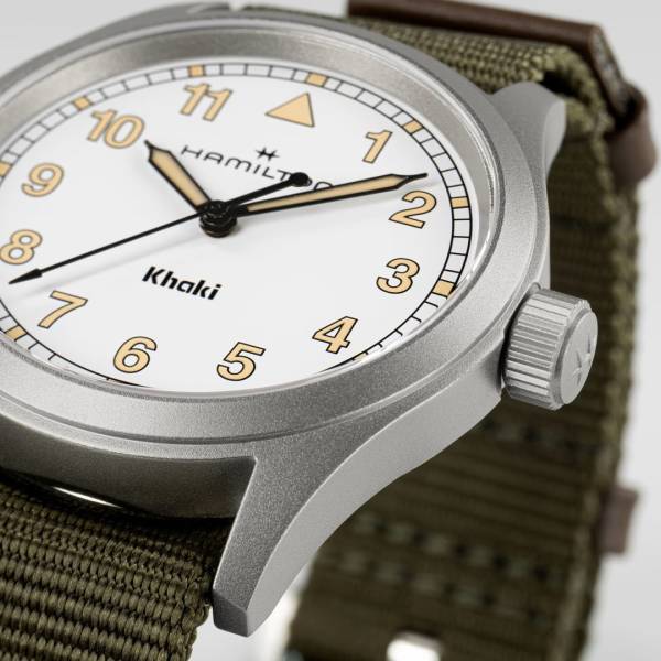 Montre Hamilton Khaki Field Quartz, 38mm, cadran blanc