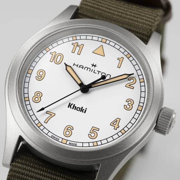 Montre Hamilton Khaki Field Quartz 38mm, cadran blanc