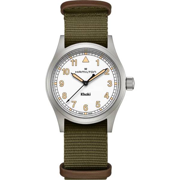 Montre Hamilton Khaki Field Quartz 38mm, cadran blanc