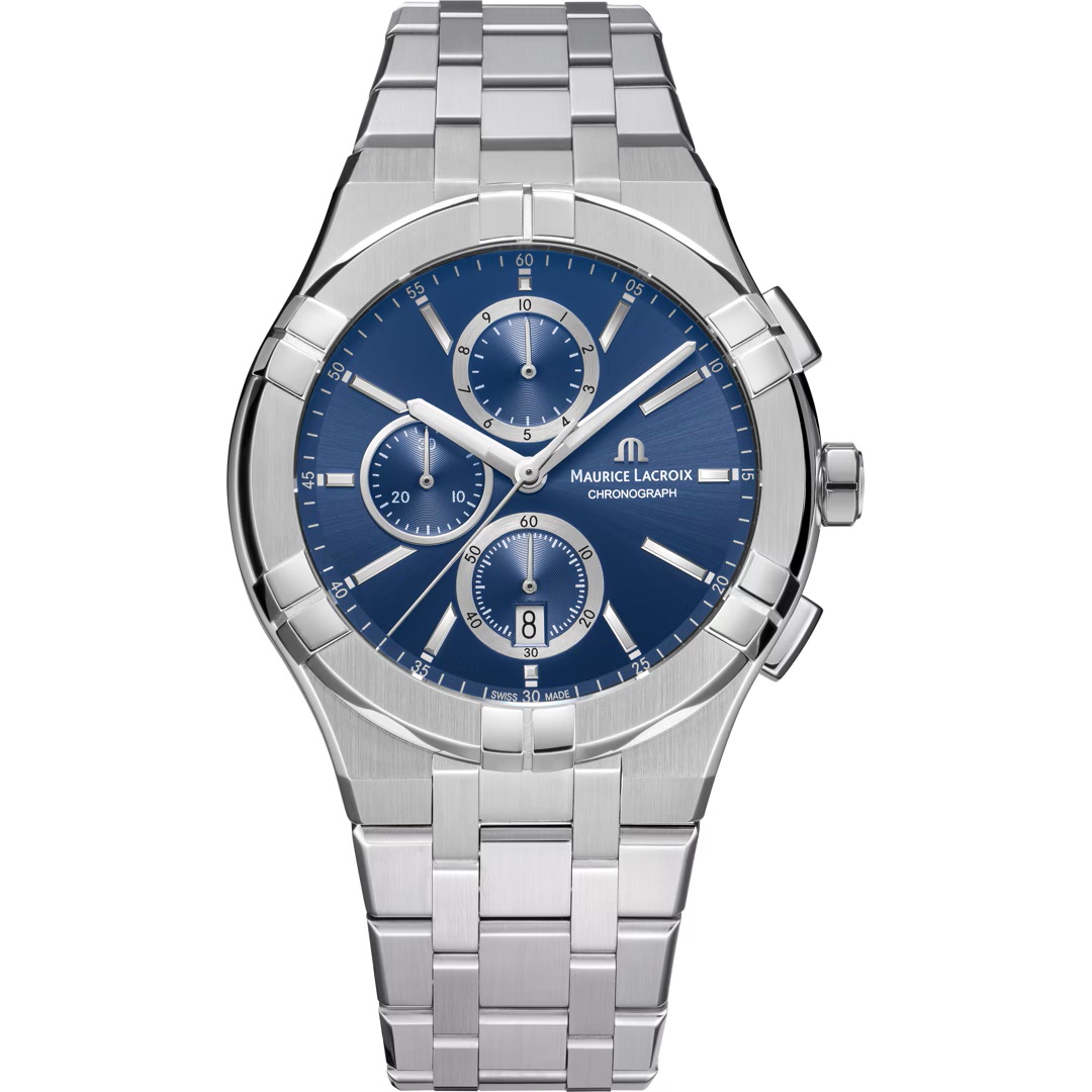 Montre Maurice Lacroix AIKON Quartz Chronographe cadran bleu 42mm