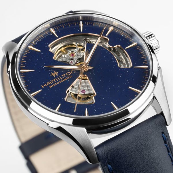 Montre Hamilton Jazzmaster Open Heart Auto 42mm bleue