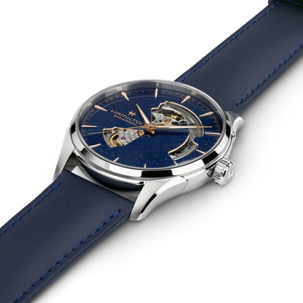 Montre Hamilton Jazzmaster Open Heart Auto 42mm bleue