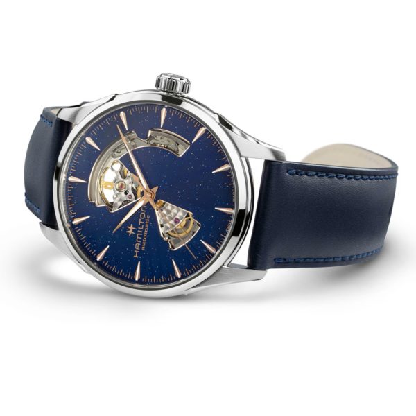 Montre Hamilton Jazzmaster Open Heart Auto 42mm, cadran bleu