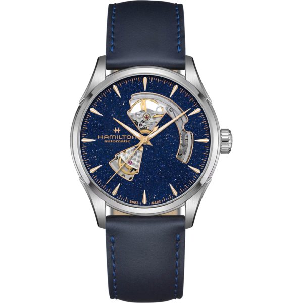 Montre Hamilton Jazzmaster Open Heart Auto 42mm bleue