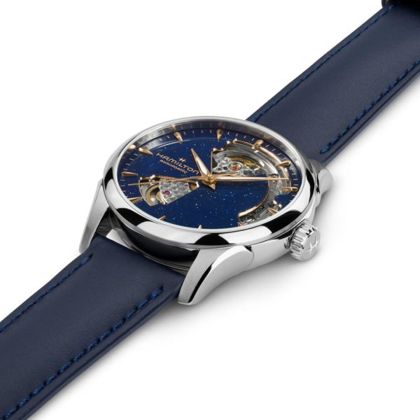 Montre Hamilton Jazzmaster Open Heart Auto 36mm bleue