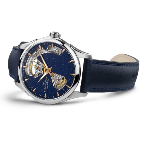 Montre Hamilton Jazzmaster Open Heart Auto 36mm, cadran bleu