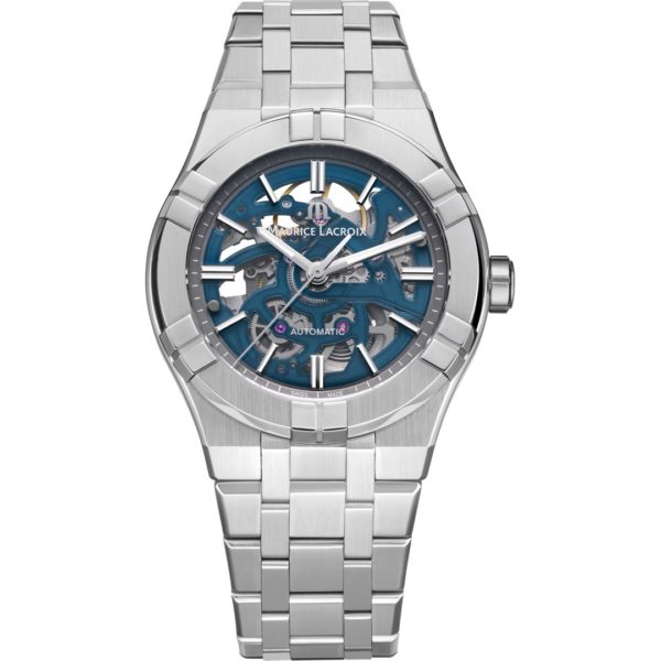 Montre Maurice Lacroix AIKON Automatic SKELETON 39mm bleu AI6007-SS002-031-1