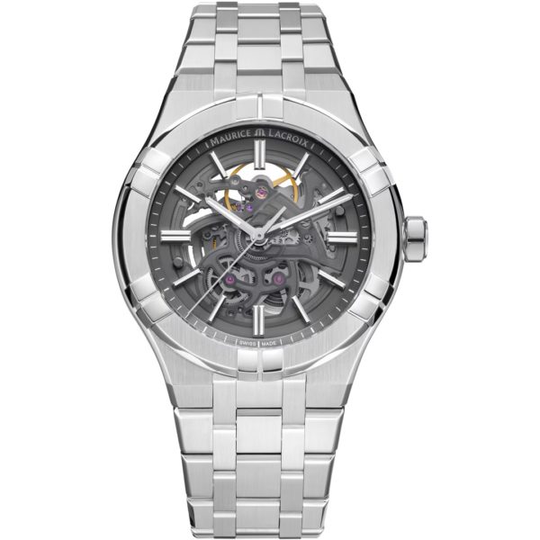 Montre Maurice Lacroix AIKON Skeleton 42mm, bracelet en acier AI6008-SS002-030-1