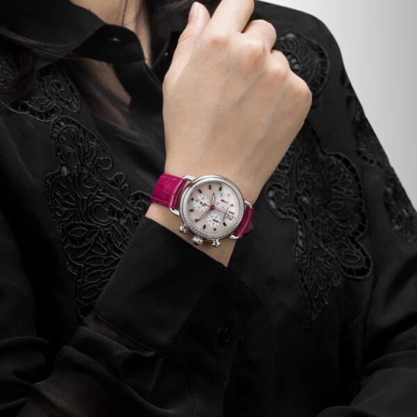 Montre Aérowatch 1942 Chronolady quartz 36mm rouge