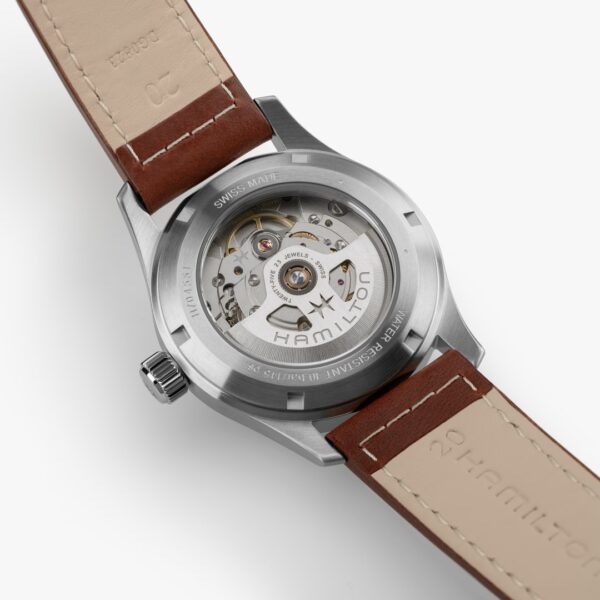 Montre Hamilton Khaki Field Auto Date 38mm vue arrière