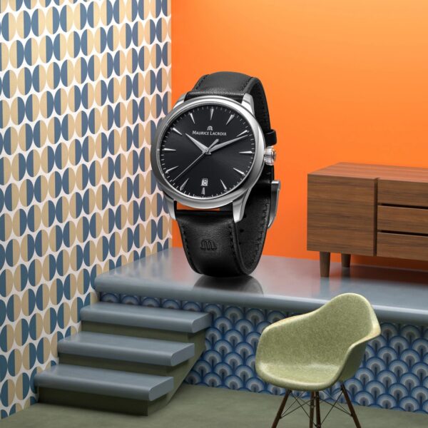Montre Maurice Lacroix 1975 Quartz 39mm cuir noir