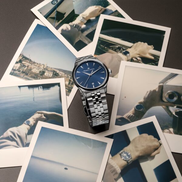 Montre Maurice Lacroix 1975 Quartz 39mm sur photos voyage