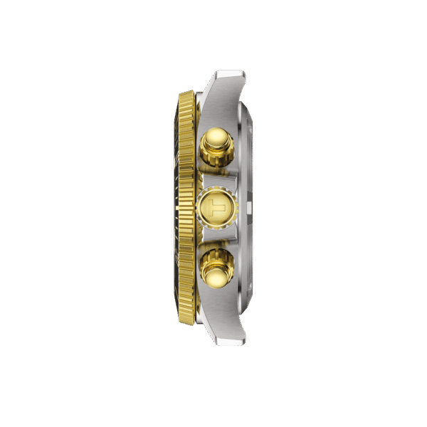 Montre Tissot Seastar 1000 Chronographe, dorée et argentée