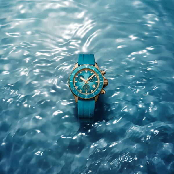Montre Tissot Seastar 1000 Quartz Chronograph 38mm bleue.