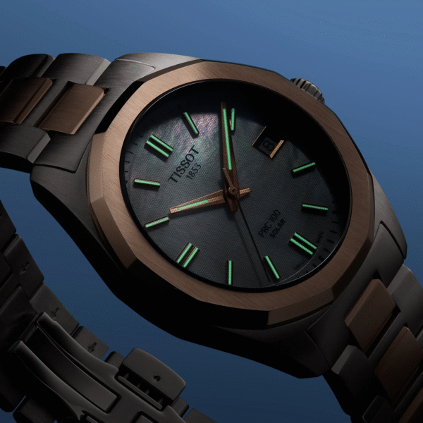 Montre Tissot PRC 100 Solar Quartz 34mm, cadran noir