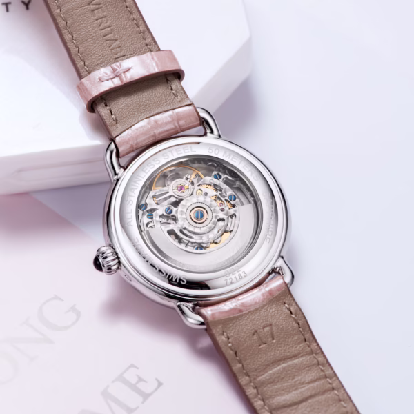 Aerowatch 1942 Lady Automatic Skeleton rose – Image 3