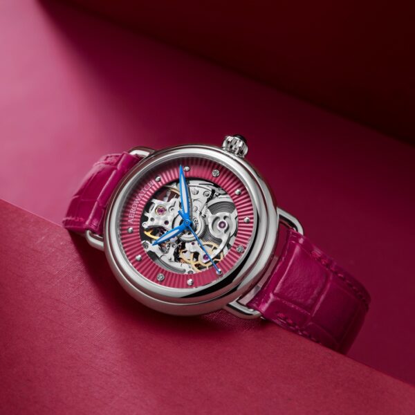 Aerowatch 1942 Lady Automatic Skeleton rouge – Image 2
