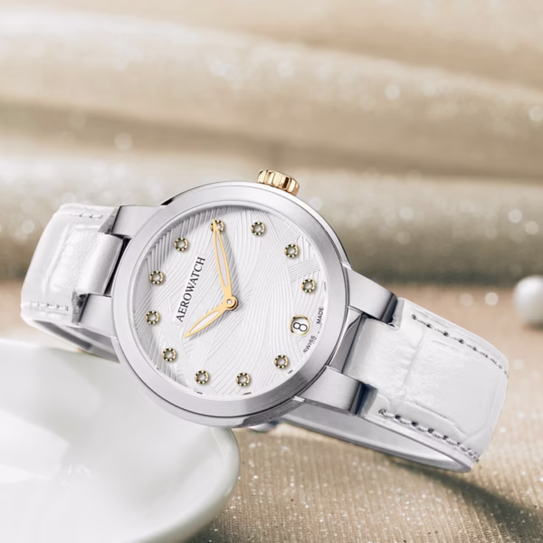 Aerowatch Harmonie Lady Automatic Blanc 35mm – Image 2