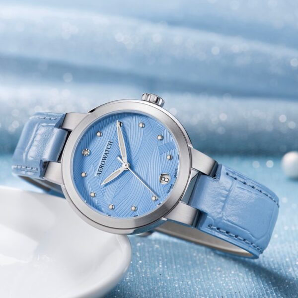 Aerowatch Harmonie Lady Automatic Bleu 35mm – Image 2