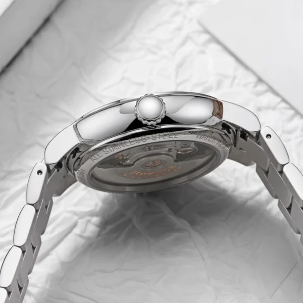 Aerowatch Harmonie Lady Automatic Diamonds Beige acier 35mm – Image 4