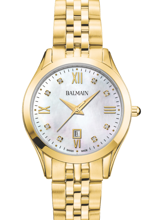 Montre Balmain Classic R 30 mm, or avec diamants