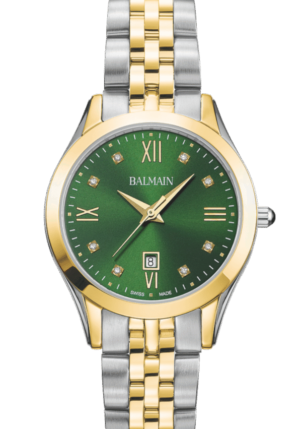 Montre Balmain Classic R 30 mm dorée et diamants