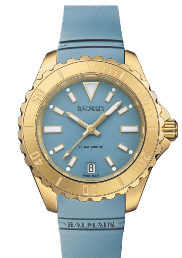 Montre Balmain Ophrys Lady 34.50 mm, bleu et or.