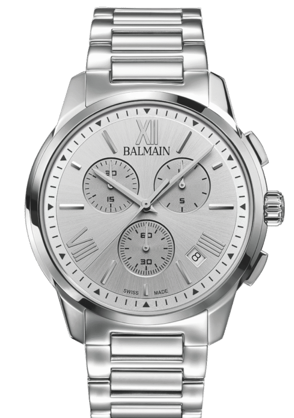 Montre Balmain Madrigal, cadran argenté, 42 mm.