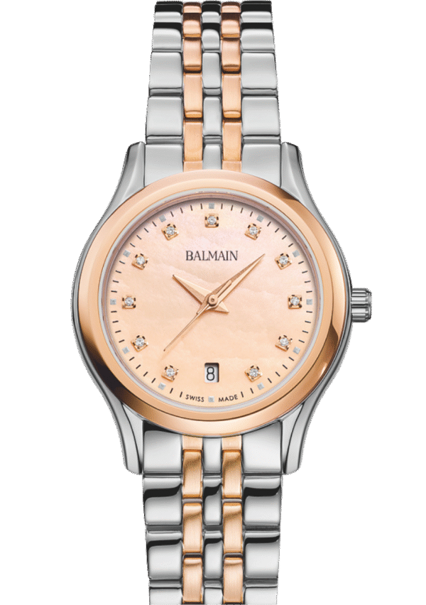 Montre Balmain Beleganza avec diamants, cadran rosé