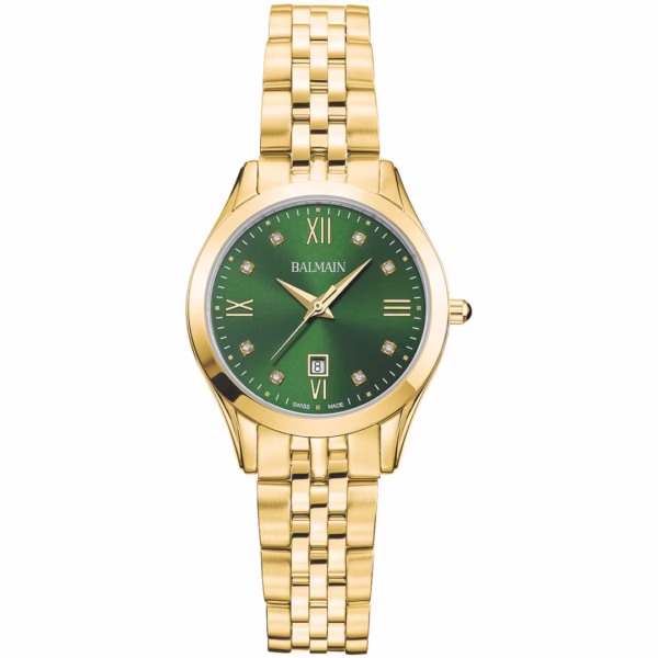 balmain-classic-r-diamonds-30mm-cadran-vert-boitier-et-bracelet-doré-b41103175