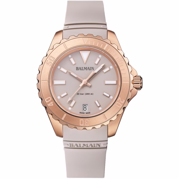 balmain-ophrys-lady-34mm-bracelet en caoutchouc-beige-b4639.51.55