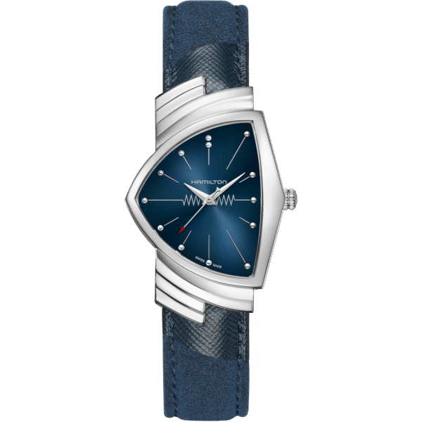 Montre Hamilton Quartz bleue à bracelet cuir