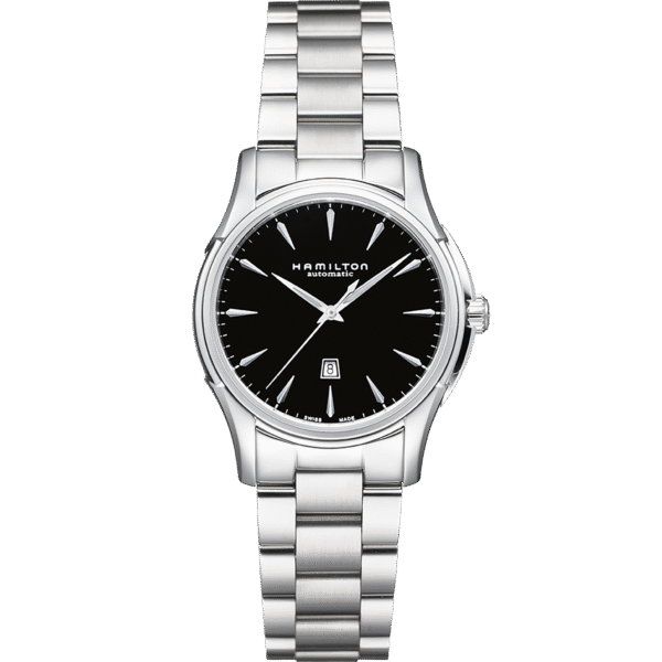 Montre Hamilton Lady Auto, cadran noir, bracelet métallique