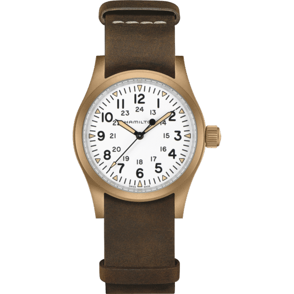 Montre Hamilton Mechanical Bronze à cadran blanc