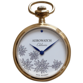 Montre gousset Aerowatch Edelweiss, motifs floraux