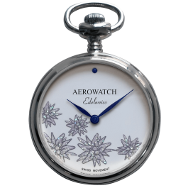 Montre de poche Aerowatch Edelweiss avec motifs floraux