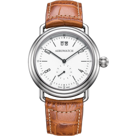 Montre Aerowatch Quartz à bracelet cuir marron