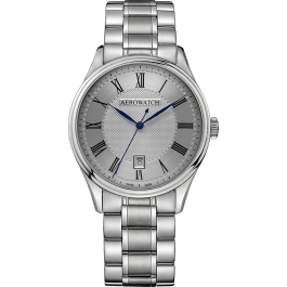 Montre Aerowatch Gent Quartz, bracelet acier