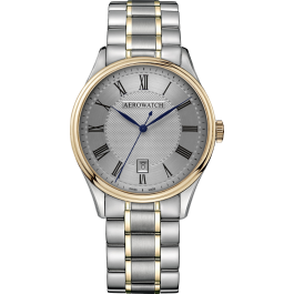 Montre Aerowatch Gent Quartz, cadran argenté