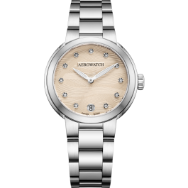Montre Aerowatch Lady Quartz, bracelet métallique