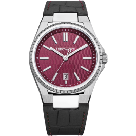 Montre Aerowatch Quartz Sport, cadran bordeaux