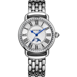 Montre Aerowatch Phase de lune, cadran argenté