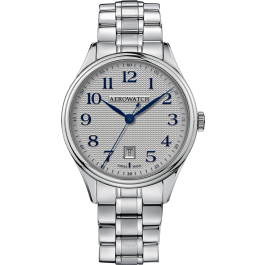Montre Aerowatch Lady Quartz Eco, cadran argenté