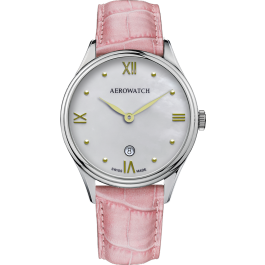 Montre Aerowatch Lady Quartz Eco, bracelet rose