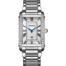 Montre Aerowatch Lady Classique, bracelet argenté